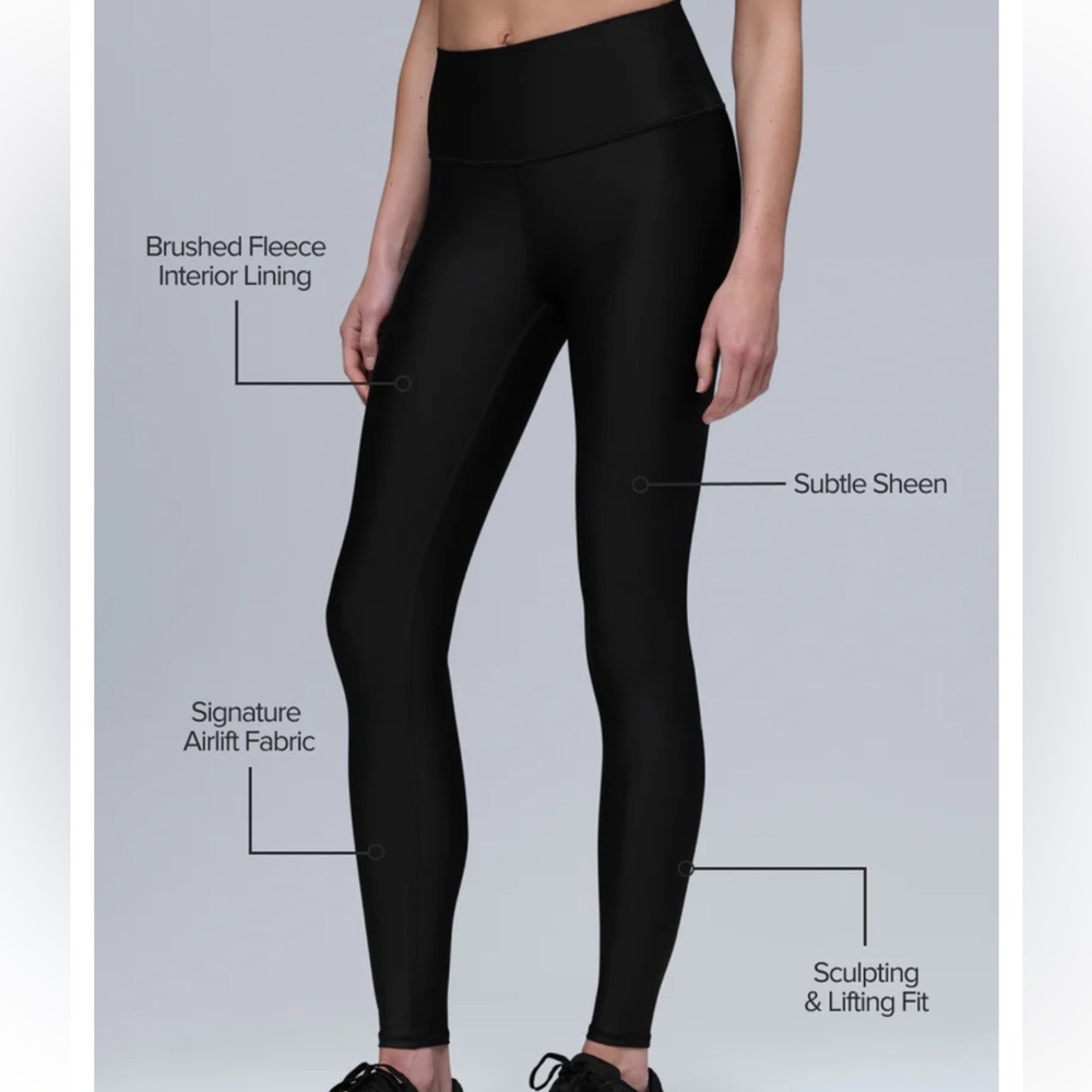 ALO Yoga Black Leggings Fleece Lined Winter